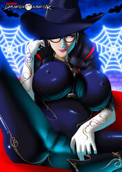 anal anal_sex bayonetta bayonetta_(character) bayonetta_3 big_ass big_breasts big_butt big_nipples double_penetration drakonaskar halloween halloween_costume magic magical_girl mod open_legs patreon pussy witch witch_hat