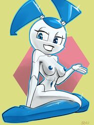 1girls blue_eyes blue_hair blue_nipples boobs breasts female female_only jenny_wakeman machine medium_breasts my_life_as_a_teenage_robot nickelodeon nipples pinup robot robot_girl serialdust shiny_breasts shiny_skin smooth_skin solo solo_female tits