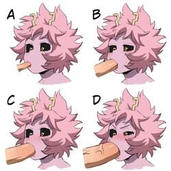 accurate_art_style big_penis blush correct_artstyle fellatio female gag gagging horns huge_penis medium_penis mina_ashido multiple_partners my_hero_academia oral oral_sex penis_growth penis_size_difference pink_hair pink_skin shoganight size_matters small_penis small_penis_adoration tears veiny_penis white_background