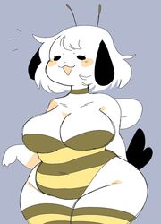 big_breasts breasts canid canine canis cleavage clothed clothing costume curvy curvy_body curvy_female curvy_figure female fur furry furry_only pepper_(puppychan) puppychan round_ass sexually_suggestive tail thick_thighs wide_hips