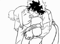 1boy 1boy1girl 1girls adult adult_and_teenager ambiguous_penetration animated bouncing_breasts breast_grab breasts closed_eyes clothed_sex doggy_style doggystyle female french_kiss genital_fluids groping incest inko_midoriya izuku_midoriya kissing male mature_female milf monochrome mother mother_and_son my_hero_academia nipples older_female partially_clothed passionate sex sex_from_behind shoganight shounen_jump son teenager tongue_kiss younger_male younger_penetrating_older