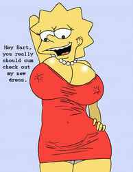 alternate_breast_size big_breasts clothed dilf female female_only huge_breasts large_breasts lisa_simpson sbb the_simpsons yellow_body