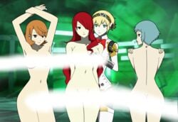 4girls aegis_(persona) aigis_(persona) ass atlus breasts butt_crack female fuuka_yamagishi mitsuru_kirijo multiple_girls naked nude persona persona_3 red_hair sendy1992 tagme yamagishi_fuuka yukari_takeba