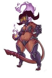 1girls 4_arms bald bare_midriff bare_shoulders bare_thighs bikini bikini_armor chubby chubby_female cleavage cleft_of_venus darksiders darksiders_genesis demon demon_eyes demon_girl demon_horns demon_tail demoness dis_(darksiders) female female_focus female_only fire fireball flaming_hair full_lips glowing_eyes horns leggings legwear lips lipstick midriff multi_arm multi_limb partially_clothed plain_background purple_fire purple_lipstick simple_background tagme thick_thighs thighhighs thighs thong white_background yellow_eyes