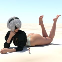 yorha 2b from nier: automata by sizechange