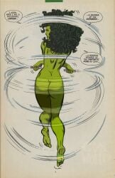 1girls ass back back_view bare_back colored_skin comic_page completely_nude completely_nude_female english english_text exercise feet female female_only full_body green_body green_hair green_skin high_resolution hulk_(series) john_byrne jump_rope jumping legs long_hair long_legs looking_at_viewer looking_back marvel marvel_comics motion_lines nude nude_edit nude_female posterior_cleavage rear_view renēe_witterstaetter scan serious she-hulk simple_background solo someraindropsonroses_(artist) speech_bubble text third-party_edit uncensored very_long_hair white_background