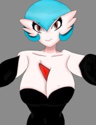 gardevoir green_hair mega_gardevoir pokemon pokemon_(species) red_eyes