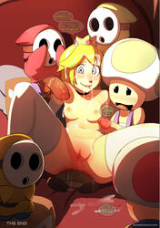 1girls 6+boys 666 6boys after_sex anal_insertion assertive_female blonde_hair blue_eyes cheating comic crown cum cum_in_pussy english english_dialogue english_text female gangbang horny_female huge_cock larger_female mario_(series) nintendo nude penis_markings pentagram pentagram_tattoo princess_peach pussy shy_guy sillygirl sinner sinner_comics sitting small_but_hung smaller_male speech_bubble spread_legs super_mario_bros. text text_bubble thighhighs toad_(mario) uncut white_thighhighs