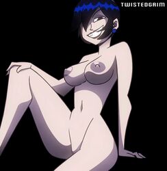 2d big_breasts black_hair breasts death_(pearl_jam) death_(personification) do_the_evolution medium_hair nipples nude_female pearl_jam screencap smile sole_female tagme twistedgrim