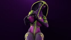 female_only purple_body purple_skin qhala sfm smile snake snake_girl snake_humanoid solo