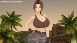 1girls 3d 3d_(artwork) beach big_ass big_breasts brown_eyes brown_hair bubble_butt cleavage clothed curvaceous curvy erect_nipples erect_nipples_under_clothes female female_only fingerless_gloves hand_on_hip hourglass_figure huge_ass huge_breasts koikatsu lara_croft lara_croft_(classic) large_ass large_breasts long_hair looking_at_viewer military nipples_visible_through_clothing palm_tree patreon pinup pinup_pose ponytail posing revealing_clothes seductive seductive_look seductive_smile skimpy skimpy_clothes solo standing sunset tactical_clothes takeo92 tank_top text thick thick_ass thick_thighs tight_clothing tomb_raider wide_hips