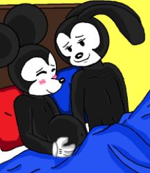 after_sex anthro anthro_only crossover disney furry male_only male_pregnancy mickey_mouse mpreg oswald oswald_(character) oswald_the_lucky_rabbit pregnant pregnant_male universal_studios what