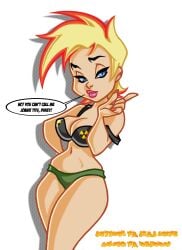 anya_uribe bimbo bimbo_body bimbofied bra deaddog2007 female gender_transformation genderswap_(mtf) hourglass_figure implied_transformation jenny_test johnny_test johnny_test_(series) midriff mtf_transformation navel panties rule_63 thick_thighs thin_waist transformation wide_hips