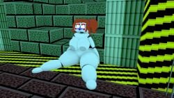1girls baby_(fnafsl) circus_baby_(fnaf) drown drowned drowning female five_nights_at_freddy's five_nights_at_freddy's:_sister_location idiottheartist mine-imator minecraft mojang nude peril robot scottgames solo underwater underwater_peril