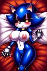 1girls ai_generated anthro big_nipples blush breasts female genderswap_(mtf) metal_sonic robot robot_girl rule_63 smile solo sonic_(series) tagme