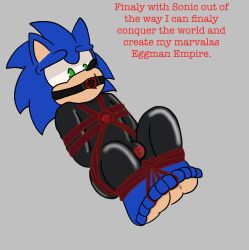 ball_gag barefoot bondage bound bulge digital_drawing_(artwork) digital_media_(artwork) eggman_logo feet furry gag gagged hedgehog latex logo male_only null null_bulge restrained rope rope_bondage rubber sega simple_background simple_coloring solo sonic_(series) sonic_the_hedgehog sonic_the_hedgehog_(series) tied_up toes trap