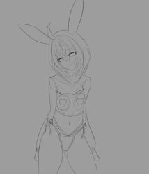 1girls 2024 ahoge alternate_costume bottomwear bunny bunny_ears bunny_girl bunnyfaqer clothing colorless female female_focus female_only heart heart_censor heart_pasties hoodie pasties phase_connect phase_origins pipkin_pippa rabbit rabbit_ears rabbit_girl sketch solo virtual_youtuber vtuber