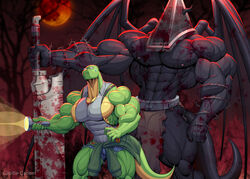 abs biceps blood bloody bodybuilder bunnywolf furry furry_only halloween halloween_2021 horror hyper hyper_balls hyper_genitalia hyper_muscles hyper_penis hyper_testicles male male_focus male_only muscle muscles muscular muscular_arms muscular_ass muscular_back muscular_legs muscular_male muscular_thighs nipples pecs pyramid_head veins veiny_penis wolfiecanem