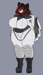 anthro astronaut astronaut_suit big_breasts breasts child_bearing_hips female furry mexifurfoof space_suit tagme thick_thighs wide_hips