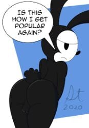 angry anthro anthro_only ass ass_focus bored bunny bunny_ears disney male male_only no_sex nude oswald_(character) oswald_the_lucky_rabbit pervert rabbit rabbit_ears rabbit_humanoid tagme universal_studios