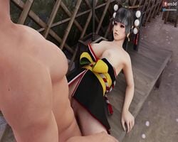 3d animated dead_or_alive ero3d female human human_only large_penis light-skinned_female light-skinned_male light_skin male moaning mp4 nyotengu sex sound tagme uncensored vaginal_penetration video