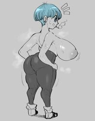 1girls 2020s 2021 almost_naked areola areolae ass better_version big_areola big_areolae big_ass big_breasts big_hips blue_eyes blue_hair blue_sclera bottomwear breast_jiggle breasts bulma_briefs cigarette cigarette_in_mouth clenched_teeth curvy curvy_body curvy_female curvy_figure dat_ass dragon_ball dragon_ball_z ear ear_piercing female female_focus female_only fixed fruitysnacks hair hips huge_breasts jiggle large_ass large_breasts long_breasts looking_at_viewer looking_back monochrome motion_lines myart nipples no_bra notice_lines partially_clothed partially_nude sagging_breasts shoes short_hair simple_background sketch smoke smoking solo solo_female solo_focus sweat sweatdrop sweating sweaty teeth_showing top_heavy topless wiggle wiggle_lines