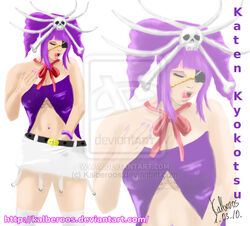 1girls bleach eye_patch female female_only headdress katen_kyoukotsu katen_kyoukotsu_(oiran) purple_hair solo tagme zanpakutou_spirit