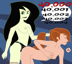 anal anal_sex darklightsun disney doggy_style female female_only human kim_possible kimberly_ann_possible multiple_females multiple_girls nipples pleasure_face sex shego straight_hair strap-on tagme yuri