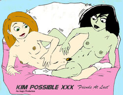 disney female female_only human karstens kim_possible kimberly_ann_possible multiple_females multiple_girls nipples shego straight_hair tagme yuri