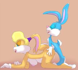 af-js anthro buster_bunny female fur furry lola_bunny looney_tunes male rabbit straight straight_hair tagme tiny_toon_adventures