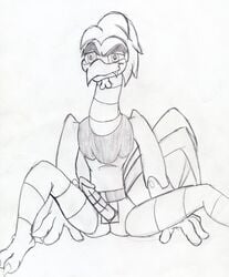 anthro front_view male male_only penis robot scratch_(sonic) sitting solo sonic_(series) tagme