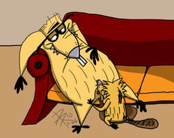 2010 angry_beavers anthro beaver couch father father_and_son furry gay glasses incest leonard_beaver male/male male_only mammal nick nickelodeon norbert oral oral_sex rally son tagme yaoi yellow_body yellow_fur