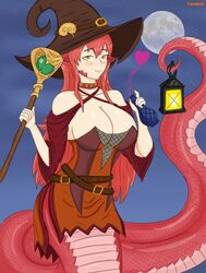 casumyl fanart halloween lamia miia_(monster_musume) monster_girl monster_musume_no_iru_nichijou witch witch_hat