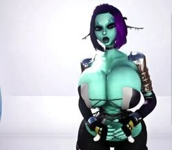 1girls 3d 3d_animation alternate_breast_size animated bare_shoulders big_breasts blue_skin breasts cleavage elf elf_ears elf_female elf_girl female female_only garry's_mod hair heterochromia hips humanoid large_breasts lips long_ears long_pointy_ears longer_than_30_seconds mp4 no_bra no_sound pointy_ears purple_hair sfwvaako short_hair solo soria thick_lips thin_waist unreal_tournament vaako video voluptuous waist wide_hips