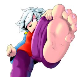 barefoot brawl_stars colette_(brawl_stars) feet foot_fetish foot_focus high_resolution lewd_potato looking_at_another pov pov_feet soles tagme toes white_hair