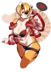 big_breasts breasts cleavage feline female furry mei_xiang mx99926 thick_thighs tiger tiger_tail wide_hips