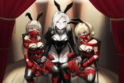 3girls bondage colorado_(kantai_collection) commission doctorkdraws femdom gag gagged kantai_collection kidnapped maryland_(kantai_collection) multiple_girls playboy_bunny restrained sex_toy south_pacific_aircraft_carrier_princess tape_gag