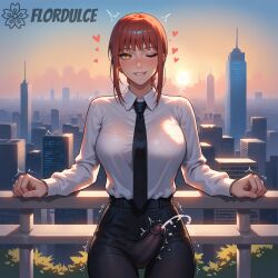 1futa ai_generated biting_lip black_necktie black_pants building chainsaw_man city cityscape collared_shirt covered_penis cum cum_in_pants cum_through_clothes cumming cumshot ejaculation erect_penis erection erection_under_clothes erection_under_skirt flordulce futa_only futa_sans_balls futanari hands-free handsfree_ejaculation heart makima_(chainsaw_man) necktie one_eye_closed orgasm orgasm_without_stimulation outdoors penis penis_bulge penis_under_clothes penis_under_skirt red_hair skirt smile solo_futa standing tenting trembling white_shirt wink yellow_eyes