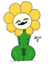 1boy 1male 2d big_thighs dick femboy flora_fauna flower flowey_the_flower girly humanoid male male_only monster monster_boy penis plant plantie sector_18 solo solo_focus solo_male tagme thick_thighs thighs undertale undertale_(series) white_background