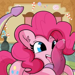 blue_eyes cutie_mark dragon earth_pony equid equine female feral friendship_is_magic genitals hair hasbro horse interspecies male male/female mammal mane my_little_pony penis pink_hair pinkie_pie_(mlp) pony smile spike_(mlp) teeth tjpones tongue tongue_out