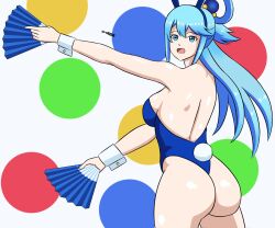 aqua_(konosuba) ass female female_only kono_subarashii_sekai_ni_shukufuku_wo! sealllll sideboob solo tagme