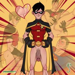 black_hair dc dc_comics dick_grayson gay gay_domination gay_sex male robin_(dc) robin_(dick_grayson) robin_(young_justice) snakedboyy yaoi