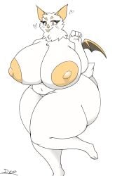 anthro areola ass bat big_areola big_breasts big_butt big_nipples breasts eldritch_dice female fur heart_symbol hi_res honduran_white_bat huge_areola huge_breasts huge_butt huge_thighs hyper hyper_breasts leaf-nosed_bat mammal microbat navel nipples one_leg_up overweight overweight_anthro overweight_female penelope_(void_dew) puffy_areola raised_leg simple_background solo tail thick_thighs tongue tongue_out watermark white_body white_fur wide_hips wings yellow_areola yellow_nipples