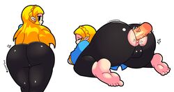 1boy 1girls anal anal_sex ass big_ass big_butt blonde_hair breath_of_the_wild cameltoe disembodied_penis fat_ass feet female huge_ass large_ass leggings long_hair looking_at_viewer looking_back nintendo penis princess_zelda prophetpack ripped_clothing ripped_pants the_legend_of_zelda thick_ass thick_thighs thighs zelda_(breath_of_the_wild)