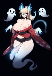 1futa ai_generated ai_hands bangs big big_breasts blonde_hair breasts curvy dark_hair female futa_focus futanari ghost ghost_girl ghost_tail glass glasses hair hands huge_breasts kimono lifting milf novelai oc original_character pale pale-skinned pale-skinned_female pale_skin penis plump skin skirt smile smiling smirk solo spirit swirly_glasses tail thick thick_penis thick_thighs translucent_penis