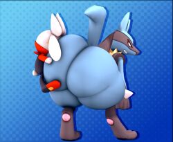 big_ass bubble_butt cindablimp huge_ass lucario pokemon pokemon_(species) raboot