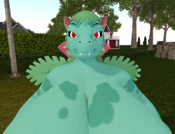 big_breasts breasts female ferialexonar huge_breasts nintendo pokemon venusaur