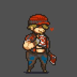 1girl 1girls big_ass big_belly big_breasts big_thighs breasts chopper_(dead_ahead) chubby chubby_female dead_ahead eating female female_focus female_only hat heart huge_ass huge_breasts huge_thighs mature mature_female mature_woman muscle_girl pixel34 pixel_art red_heart rule_63 strong strong_woman thick thick_ass thick_breasts thick_butt thick_hips thick_legs thick_thighs thighs