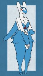 big_breasts breasts female female_latios latios legendary_pokemon nerdyreindeer pokemon pokemon_(species) pokemon_rse rule_63 thick_thighs wide_hips