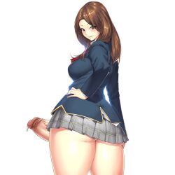 edit edited futanari hakai_shin school_uniform schoolgirl solo tagme